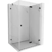 Mexen Lunar-F opvouwbare douchecabine rechts 95 x 90 , transparant, zwart - 836-095-090-70-00-P