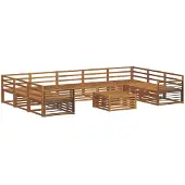 vidaXL Buiten bank set 10 st Naturel Massief Acacia Hout