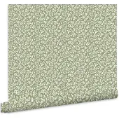 Laura Ashley Sweet Alyssum Behang - Bloemen - 10mx52cm - Groen