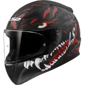 LS2 Helmets LS2 FF353 Rapid II Kaiju helm, mat zwart/rood/wit, maat XL (61/62)