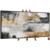 YS Canvas schilderij groot handgeschilderd kleurenmagie abstract uitbundig – -Art Gallery – Vrolijke wanddecoratie voor woonkamer – Modern schilderij voor hal en kantoor