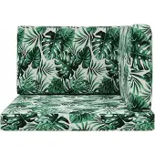 vidaXL Buitenbankkussen Polyester Bladpatroon 80 x 80 cm Bladpatroon