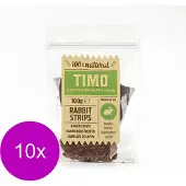 Timo Strips 100 g - Hondensnacks - 10 x Konijn