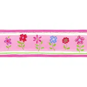 ESTAhome behangrand bloemen roze - 500 x 17.6 cm - 177303