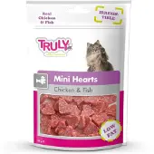 Truly 20x Cat Snacks Mini Hearts Kip & Vis 50 Gr