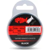 Spomb Braided Fishing Tapered Leader 10 M Transparant 50-20 Lbs
