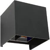 Steinhauer Wandlamp Muro 3098ZW Zwart - Modern - Kunststof, Metaal - Compacte afmetingen 11x11x11 cm -