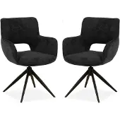 MX Sofa Eetkamer stoel Darwin - Antraciet (set van 2 stuks)