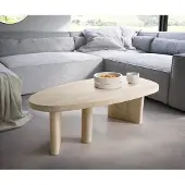 DELIFE Salontafel Wido 110x50 cm Mango White Wash