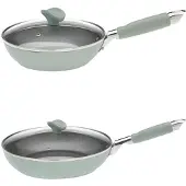 Primecook - Pannenset 'Maria' - 2 koekenpannen van Ø 24, 28 cm met deksels - inductie - PFAS-vrij