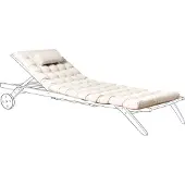 Beliani CESANA PREMIUM - Ligstoelkussen - Lichtbeige - Polyester