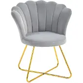 HOMCOM - Accentstoel - Polyester - 69x64x80cm - Grijs