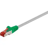 Eaton CAT 6 crossoverkabel 2 m, S/FTP, grijs, Groen, kopergeleider, halogeenvrije kabelmantel (LSZH), netwerkkabel