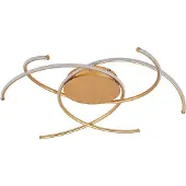 LINDBY Plafondlamp , Yareli, dimbare, Goud / Messing, Woonkamer, Metaal, Modern
