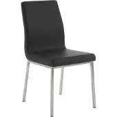 Lomadox CLP Essstoel Colmar, roestvrijstalen frame, zwart