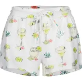 Pj Salvage Korte pyjama 'Limes & Sunshine' smaragd / lichtgroen / offwhite