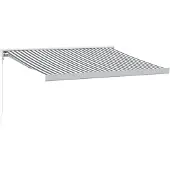 vidaXL Luifel uittrekbaar 3x2,5 m stof en aluminium antraciet en wit