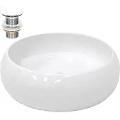 LuxeBath Wastafel 350x350x120 mm keramisch wit