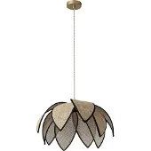 Osram Hanglamp Decor Rattan Lotus, dimbaar, crème / amber, Woon-/ Eetkamer, Hout, Mediterraan, hanglamp