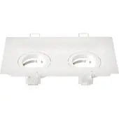 LEDVION – LED Inbouwspot Dubbel Rechthoek 185x100mm – Wit – Dimbaar – Kantelbaar – GU10 – IP20