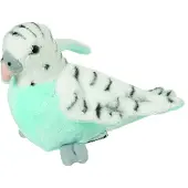 Nature Planet Pluche grasparkiet knuffel 16 cm - Vogel knuffels