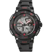 Q&Q Horloge zwart rood-GW85J002Y