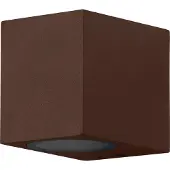 Osram ENDURA Classic Square, buitenwandlamp, roestkleurig, GU10-fitting, IP44, aluminium behuizing, glazen afdekking, 220–240 V, geschikt voor lampen tot 7 W, voor montage op oppervlak