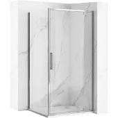 REA hoekdouchecabine Rapid Swing, chroom, 120x90 cm