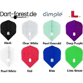 L-Style Champagne L3 Shape Dimple Deep Purple - Dart Flights