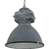 Mexlite Hanglamp industrie glas 48cm grijs