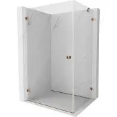 Mexen Lunar-B draaideur-douchecabine links 100 x 90 , transparant, roze goud - 832-100-090-60-00-L
