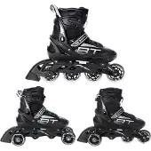 Raven Profession 3-in-1 Inline Skates/Rolschaatsen Zwart Maat 38-42
