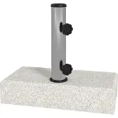 Outsunny Sonnenschirmständer aus Granit 25 kg Ampelschirmständer Schirmständer Schirmhalter, Schirmgewicht, Ständer für Sonnenschirm 32/38/48mm Rohrdurchmesser, für Balkon, Terasse, Garten, Grau