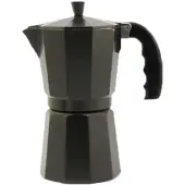 Orbegozo KFN 610, Moka-kan, zwart, aluminium, voor 6 kopjes