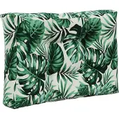 vidaXL Buitenbankkussen Polyester Bladpatroon 60 x 60 x 8 cm