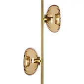 Osram Decor Gold, vloerlamp met glazen voet, goudkleurig metaal, amberkleurig glas, 2x E14 fitting, bijzondere lichteffecten