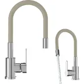 Granitan Keukenkraan Grado - met Flexibele Uitloop - Beige