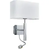 LUCANDE Wandlampe , Jettka, Metallic, Woonkamer, Stof, Modern