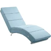 Casaria Lounger London Petrol Geweven Stof