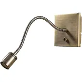 LINDBY LED-wandlamp Mayar, brons / oud-messing, Slaapkamer, metaal, Modern, LED wandlamp