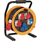 Brennenstuhl Brobusta CEE 4 IP44 kabelhaspel (kabelhaspel 40m, voor gebruik op bouwterreinen en permanent gebruik buiten, BGI 608, Made in Germany)