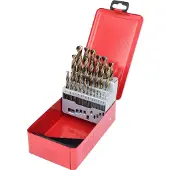 Ks Tools 330.3613 HSS-G-Co 5 Metaal-spiraalboorset 1 mm, 1.5 mm, 2 mm, 2.5 mm, 3 mm, 3.5 mm, 4 mm, 4.5 mm, 5 mm, 5.5 mm, 6 mm, 6.5 mm, 7 mm, 7.5 mm, 8 mm, 8.5