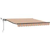 vidaXL Uitschuifbare luifel Meerkleurig 350 x 250 cm Polyester