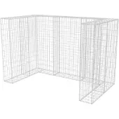 vidaXL Schanskorf dubbele vuilnisbak ombouw 180x100x120 cm staal