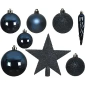 Décoris Kerstballen Kunststof Mix 33-delig - Shatterproof en Veelkleurig