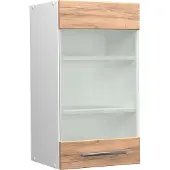 Vicco Fame-Line Glazen keukenkast – 40 cm Krachtige eik goud