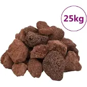 vidaXL Lavastenen 25 kg 5-8 cm rood