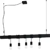 Eglo 5 Lichts Hanglamp Townshend B Zwart Eettafel