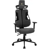 ML-Design Gaming stoel met armleuning, hoofdsteun en lendensteun blauw, gemaakt van stof