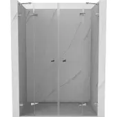 Mexen Lunar Duo draaideur douchedeur 160 , transparant, chroom - 834D-160-000-01-00